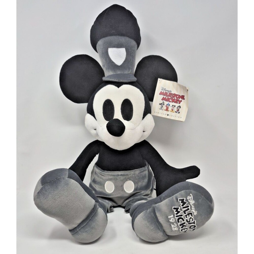 Disney Milestone Mickey Mouse 1928 Steamboat Willie Plush Limited Edition 24"